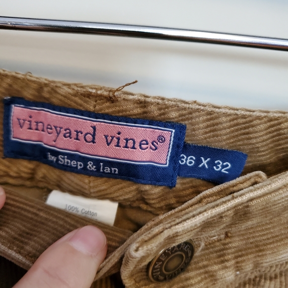 Vineyard Vines Shep & Ian Brown Corduroy Pants 38 x 32 100% Cotton - Picture 2 of 7